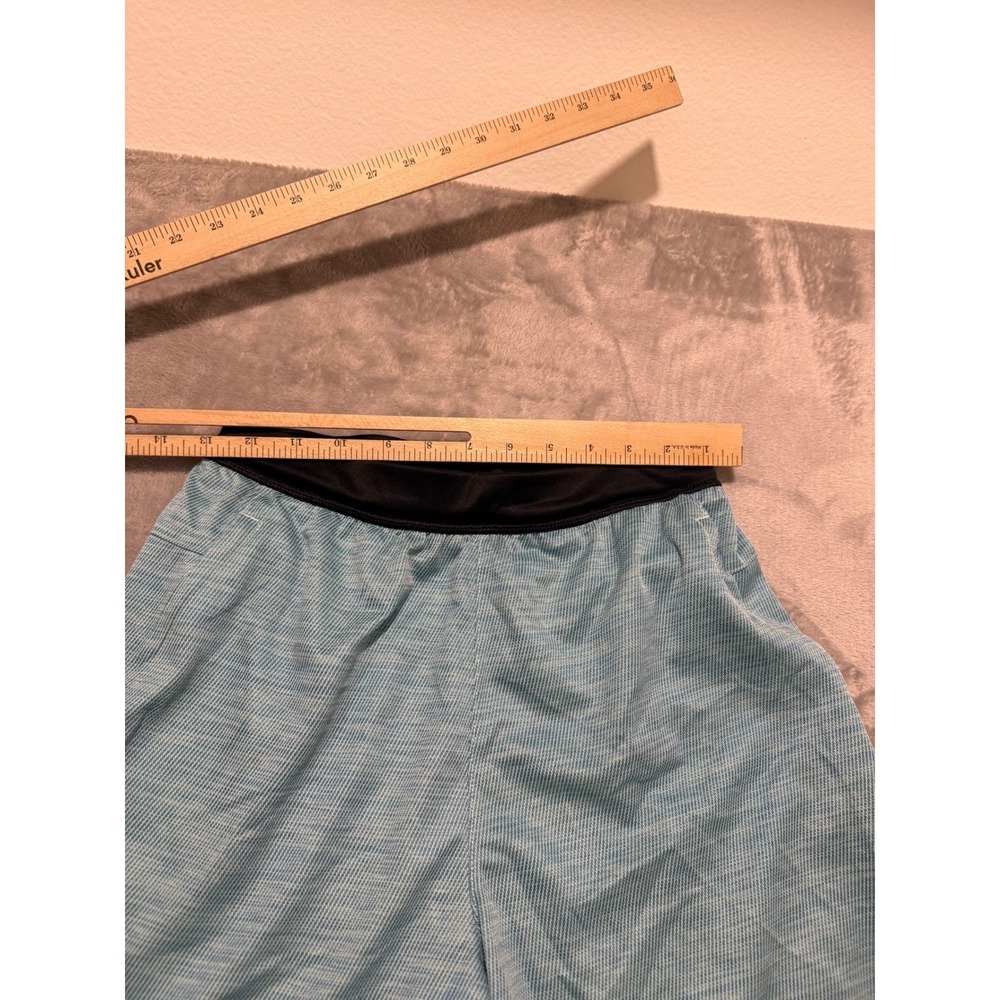 Adidas Athletic Shorts Mens XS Blue Space Dye Knit Elastic Waist 3361 - Picture 3 of 6